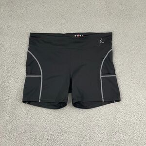 Air Jordan Sport Shorts Women 2X Black Pull On Athletic Biker Tight Fit